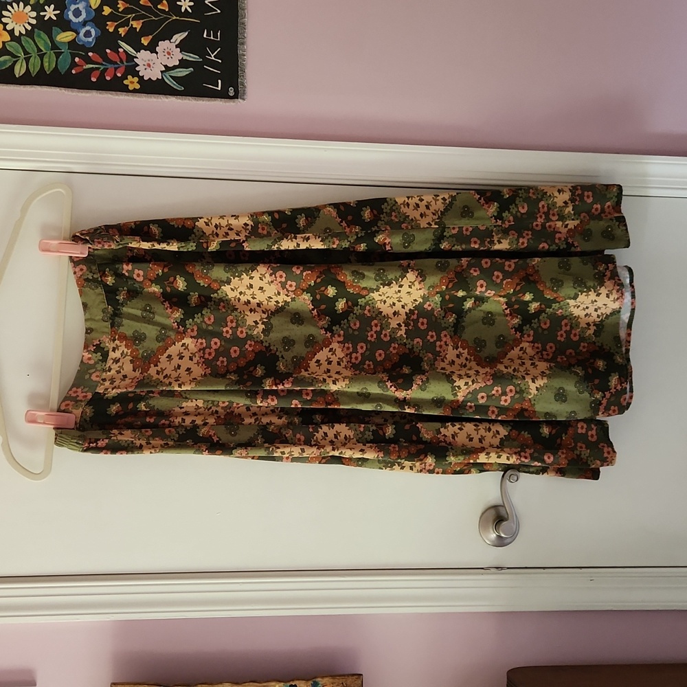 Princess Highway patchwork skirt green sz AU 16